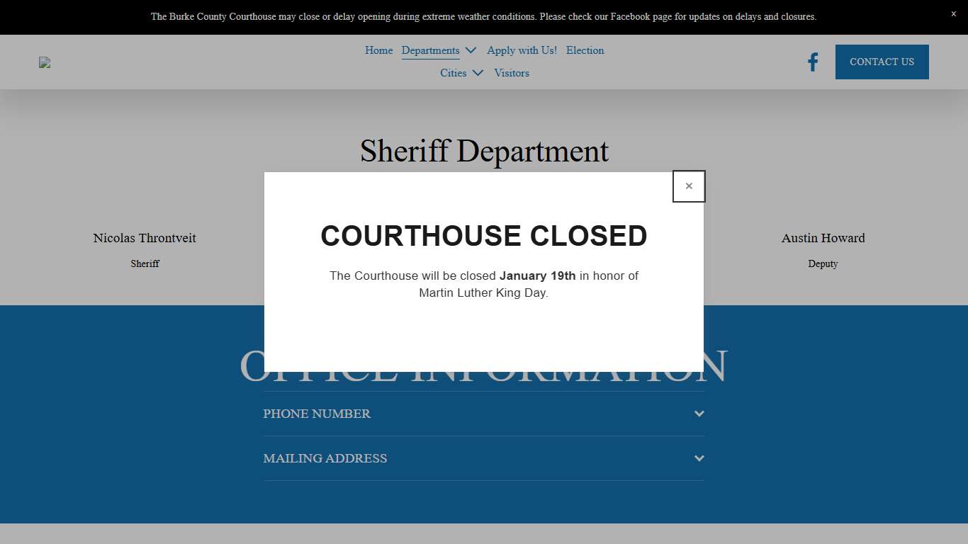 Sheriff Department — Burke County, ND
